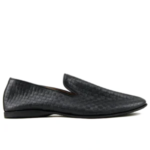 Mocassin Souple tressé noir