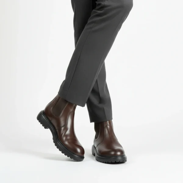 Chelsea boots élastiques cuir marron