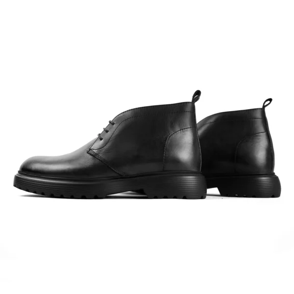 Chukka Lacet Cuir Noir