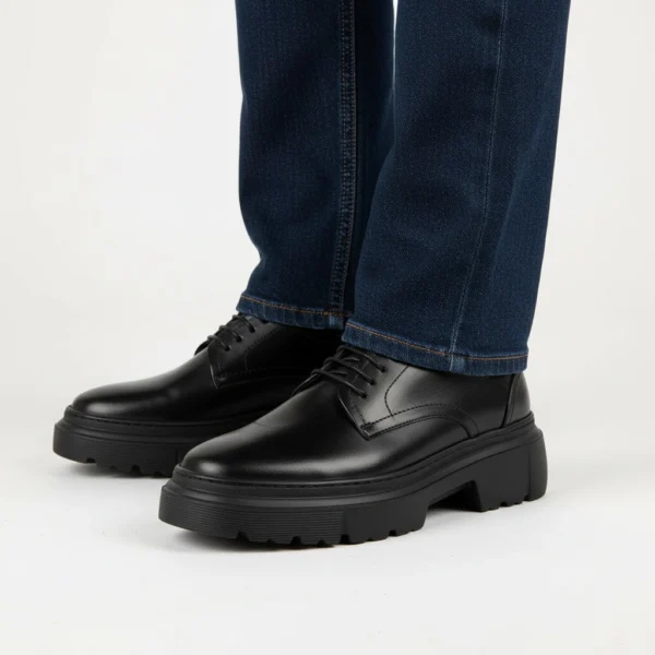 Chunky oxford Cuir Noir