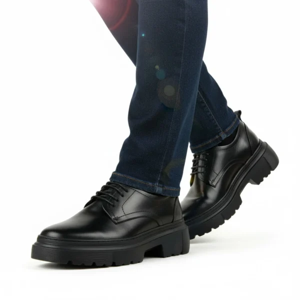 Chunky oxford Cuir Noir