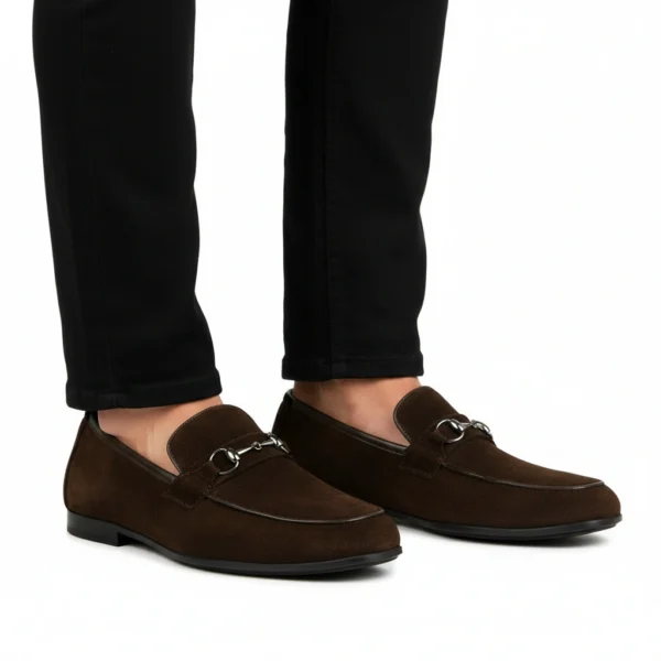 Loafer Boucle Daim Marron