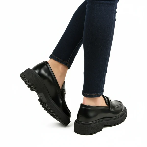 Mocassin Femme Démasquable Noir