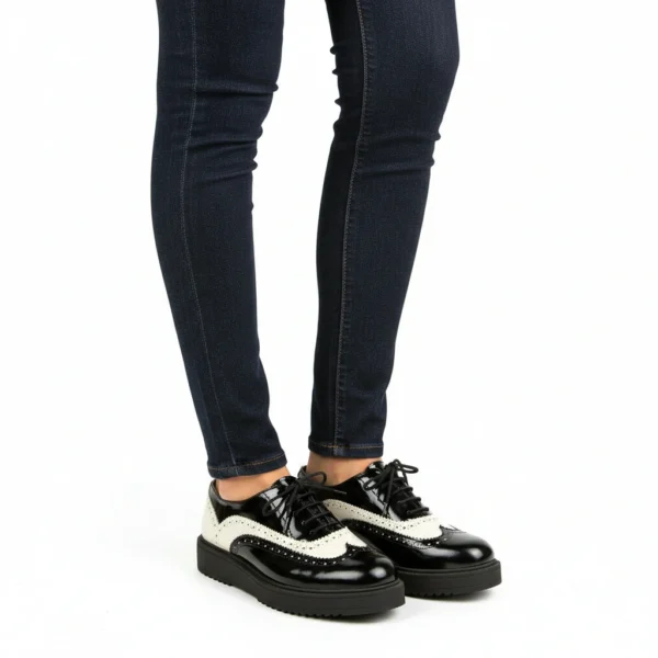 Chaussure Bicolore Femme Noir