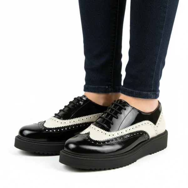 Chaussure Bicolore Femme Noir