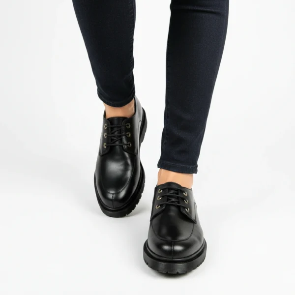 Chaussure Derby Femme en Cuir Noir