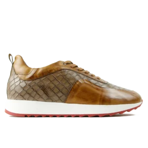 Espadrille Sneakers Cuir Tabac