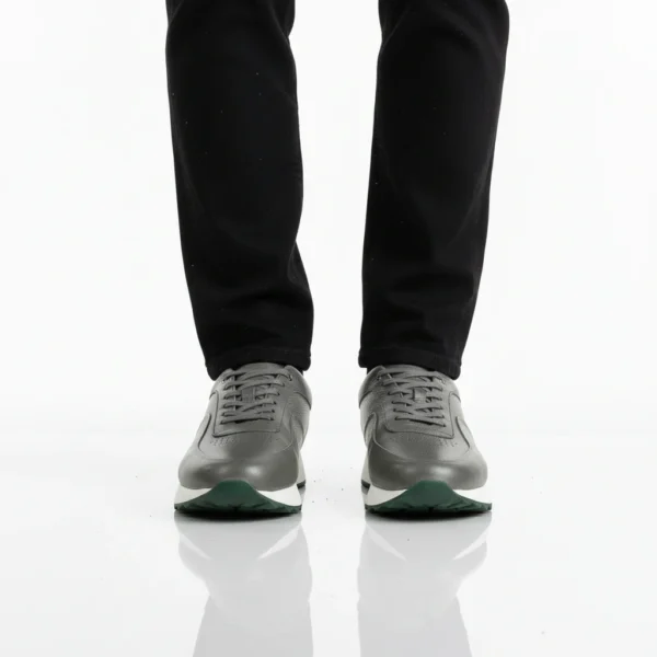 Espadrille Sneakers Cuir Gris