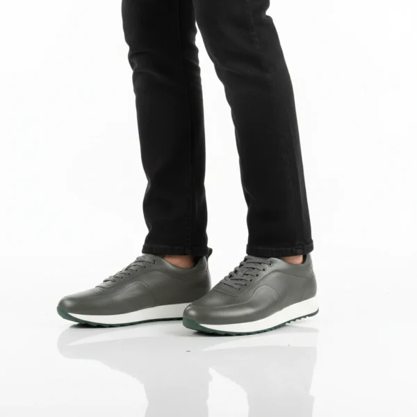 Espadrille Sneakers Cuir Gris