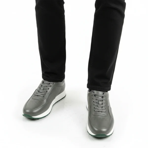 Espadrille Sneakers Cuir Gris