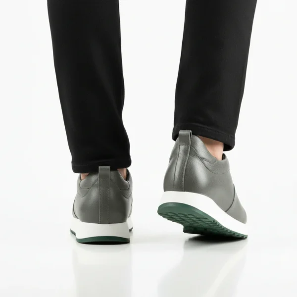 Espadrille Sneakers Cuir Gris