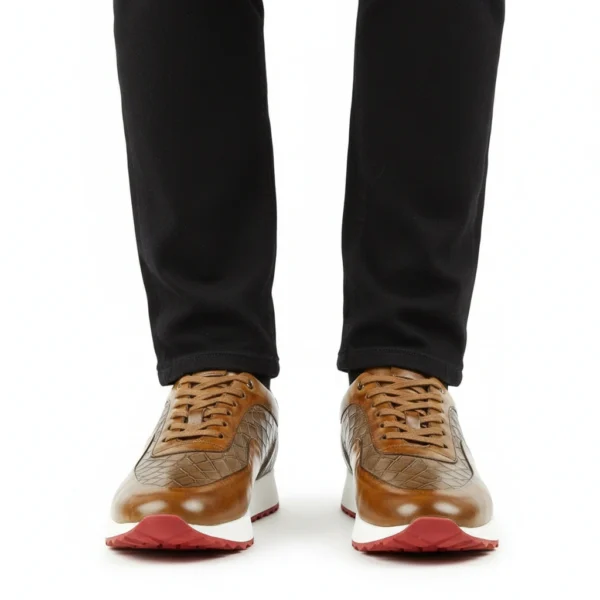 Espadrille Sneakers Cuir Tabac