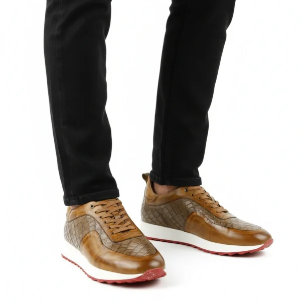 Espadrille Sneakers Cuir Tabac