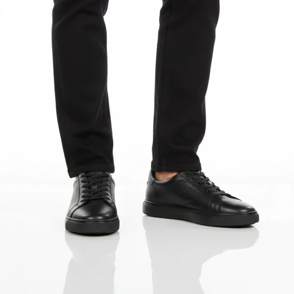 Espadrille Basket Cuir Noir