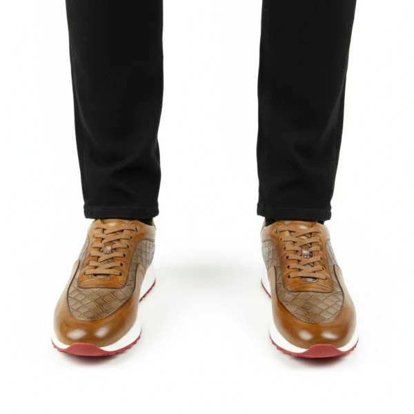 Espadrille Sneakers Cuir Tabac