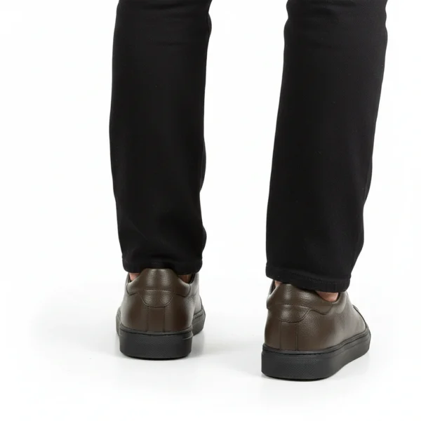 Espadrille Basket Cuir Marron