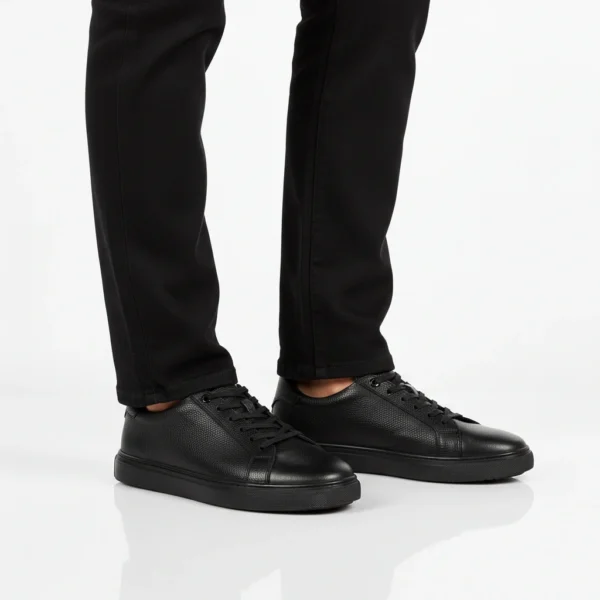 Espadrille Basket Cuir Noir