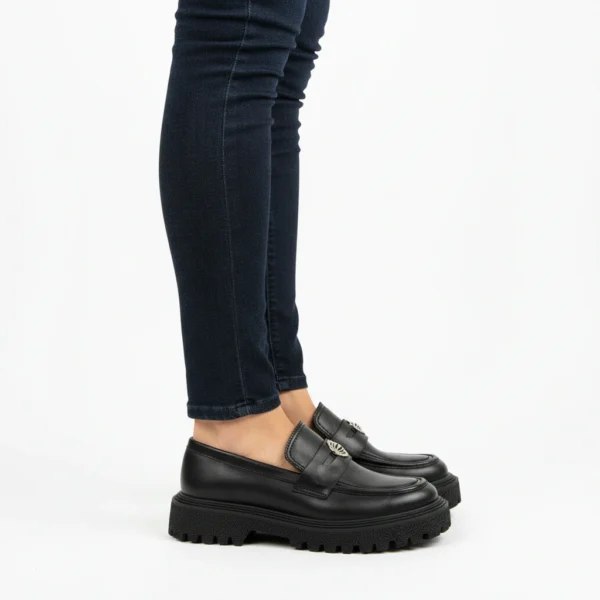Mocassin Femme en Cuir Noir