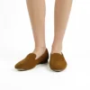 Ballerine Femme en Daim Tabac