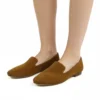 Ballerine Femme en Daim Tabac