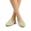 Ballerine Femme en Daim Beige