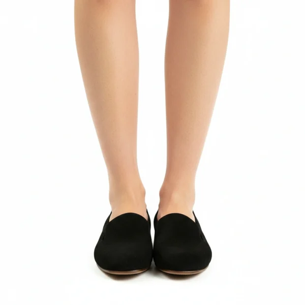 Ballerine Femme en Daim Noir