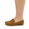 Ballerine Femme en Daim Tabac