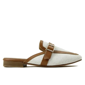 Réf885CuirMarron Mule Slingback Femme en Cuir Marron