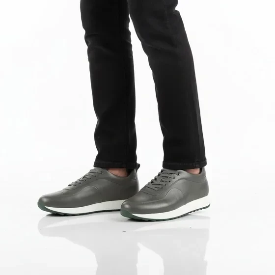 Espadrille Sneakers Cuir Gris