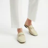 Mule Femme en Cuir Beige
