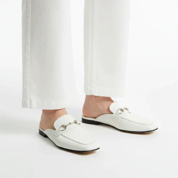 Mule Femme en Cuir Blache
