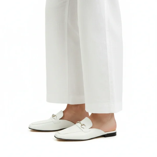 Mule Femme en Cuir Blache