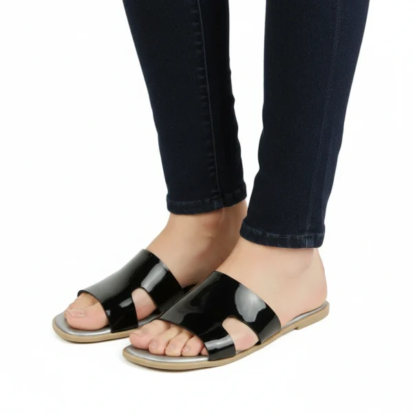 Sandale Démasquable Femme Noir