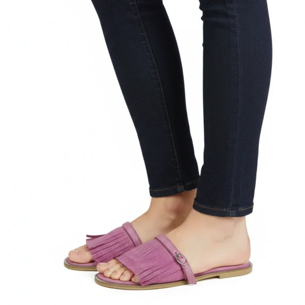 Sandale Femme en Daim Pink